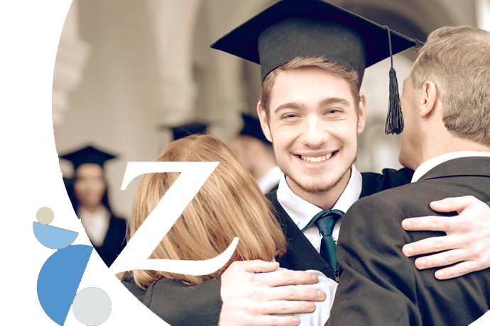 chico recién graduado